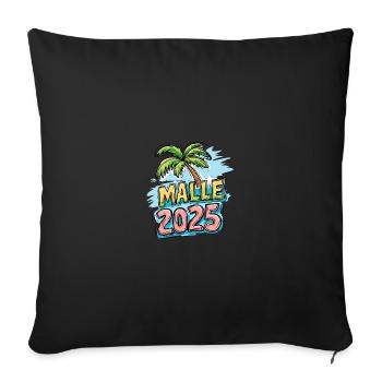 Malle 2025 Palme Mallorca - Sofa pillowcase 17,3'' x 17,3'' (45 x 45 cm) - black - Front