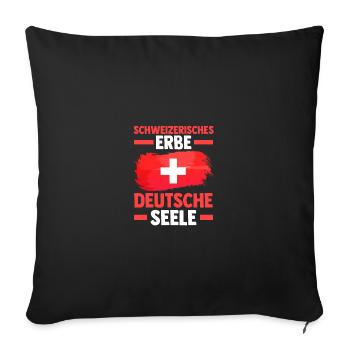 Suisse suisse - Housse de coussin décorative 45 x 45 cm - noir - Devant