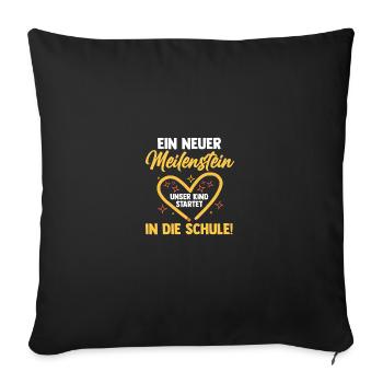 Parents Enfant Primaire Inscription en première année - Housse de coussin décorative 45 x 45 cm - noir - Devant