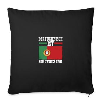 Portuguese Portugal - Sofa pillowcase 17,3'' x 17,3'' (45 x 45 cm) - black - Front