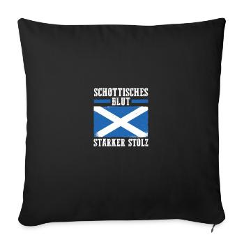 Scots Scottish Scotland - Sofa pillowcase 17,3'' x 17,3'' (45 x 45 cm) - black - Front