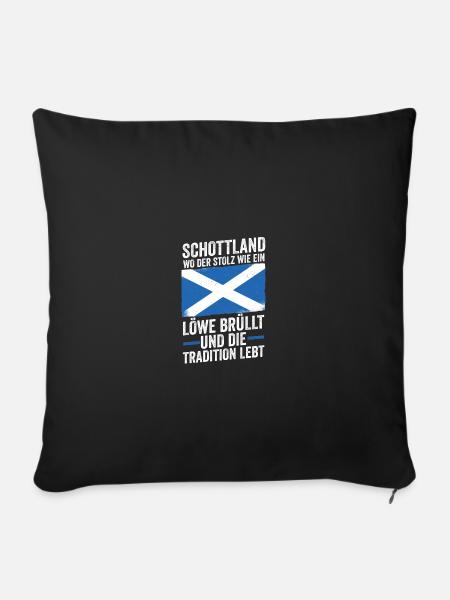 Schotten Schottisch Schottland - Sofakissenbezug 45 x 45 cm - Schwarz