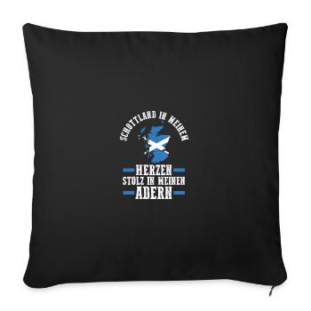 Scots Scottish Scotland - Sofa pillowcase 17,3'' x 17,3'' (45 x 45 cm) - black - Front