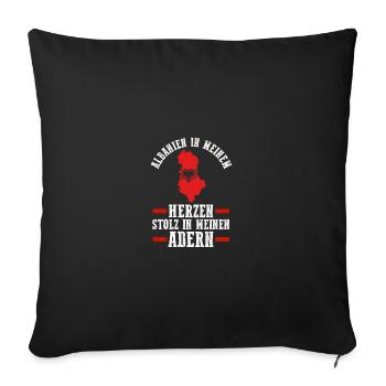 Albanians Albanian Albania - Sofa pillowcase 17,3'' x 17,3'' (45 x 45 cm) - black - Front