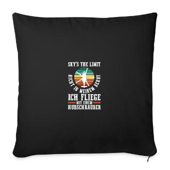 Pilote Hélicoptère Hélicoptère - Housse de coussin décorative 45 x 45 cm - noir - Devant