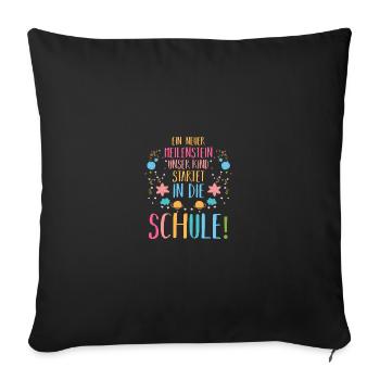 Eltern Schulkind Grundschule Erste Klasse Einschul - Sofakissenbezug 45 x 45 cm - Schwarz - Vorne