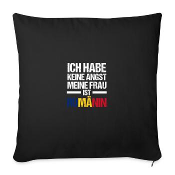 Romanians Romania - Sofa pillowcase 17,3'' x 17,3'' (45 x 45 cm) - black - Front