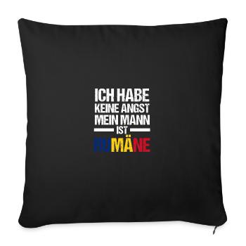 Romanians Romania - Sofa pillowcase 17,3'' x 17,3'' (45 x 45 cm) - black - Front