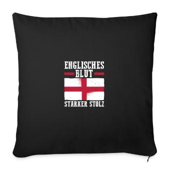 Great Britain English England - Sofa pillowcase 17,3'' x 17,3'' (45 x 45 cm) - black - Front
