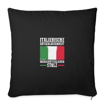 Italiens Italie - Housse de coussin décorative 45 x 45 cm - noir - Devant