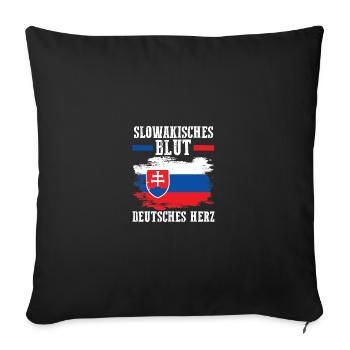 Slovaks Germany German Slovakia - Sofa pillowcase 17,3'' x 17,3'' (45 x 45 cm) - black - Front