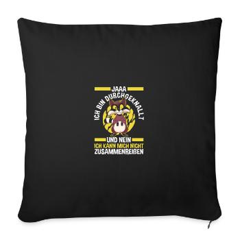 Cadeau drôle de collègues - Housse de coussin décorative 45 x 45 cm - noir - Devant
