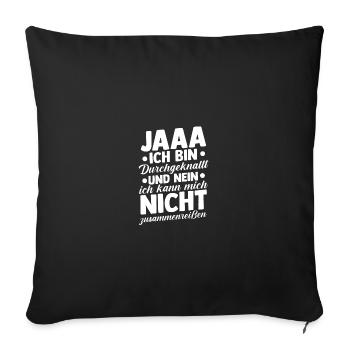 Cadeau drôle de collègues - Housse de coussin décorative 45 x 45 cm - noir - Devant