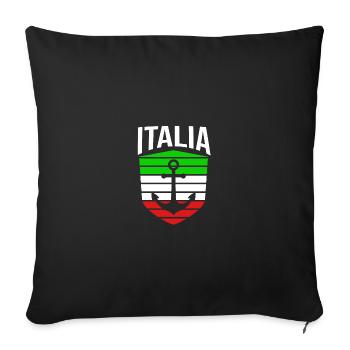 Italie Italien Italien Italie - Housse de coussin décorative 45 x 45 cm - noir - Devant