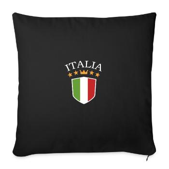 Italia Italian Italian Italy - Sofa pillowcase 17,3'' x 17,3'' (45 x 45 cm) - black - Front