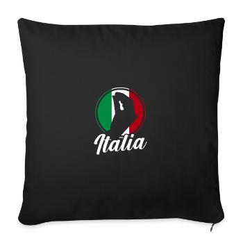Italia Italian Italian Italy - Sofa pillowcase 17,3'' x 17,3'' (45 x 45 cm) - black - Front