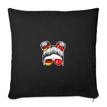 Turks Germany Turkey - Sofa pillowcase 17,3'' x 17,3'' (45 x 45 cm) - black - Front