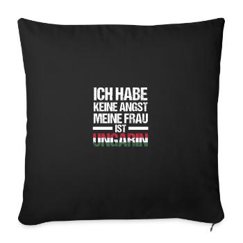 Magyars Hongrie - Housse de coussin décorative 45 x 45 cm - noir - Devant