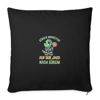 Halloween Costume Dinosaur Halloween - Sofa pillowcase 17,3'' x 17,3'' (45 x 45 cm) - black - Front