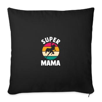 Mutter Superheldin Mama - Sofakissenbezug 45 x 45 cm - Schwarz - Vorne