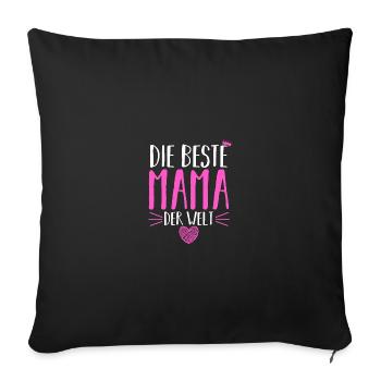 Meilleure maman du monde - Housse de coussin décorative 45 x 45 cm - noir - Devant
