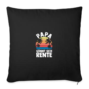 Vacation Vacationer Father Dad - Sofa pillowcase 17,3'' x 17,3'' (45 x 45 cm) - black - Front
