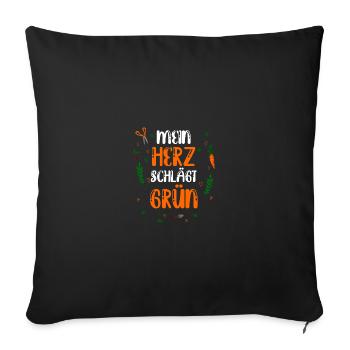 Jardinier Hobby Jardinier Jardin - Housse de coussin décorative 45 x 45 cm - noir - Devant