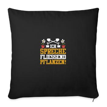 Gardener Hobby Gardener Garden - Sofa pillowcase 17,3'' x 17,3'' (45 x 45 cm) - black - Front