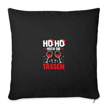 Santa Claus Christmas Party Christmas Mulled Wine - Sofa pillowcase 17,3'' x 17,3'' (45 x 45 cm) - black - Front