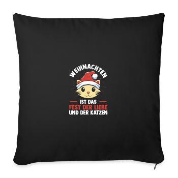 Santa Claus Christmas Party Christmas Cats - Sofa pillowcase 17,3'' x 17,3'' (45 x 45 cm) - black - Front