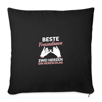 Meilleur ami - Housse de coussin décorative 45 x 45 cm - noir - Devant