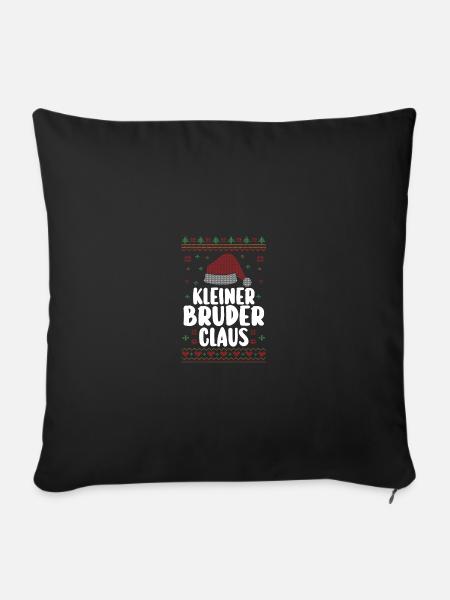 Weihnachten Weihnachtsmann Bruder Claus - Sofakissenbezug 45 x 45 cm - Schwarz