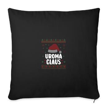 Noël Père Noël Arrière-grand-mère Noël - Housse de coussin décorative 45 x 45 cm - noir - Devant
