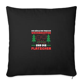 Santa Claus Christmas Christmas Party Cookies - Sofa pillowcase 17,3'' x 17,3'' (45 x 45 cm) - black - Front
