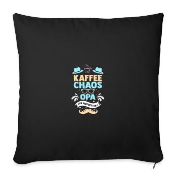 Grandfather Coffee Great-Grandpa Great-Grandpa Grandpa - Sofa pillowcase 17,3'' x 17,3'' (45 x 45 cm) - black - Front