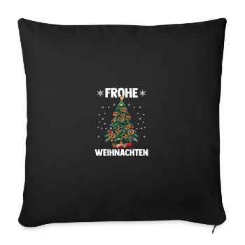 Merry Christmas Pretzels Christmas Tree - Sofa pillowcase 17,3'' x 17,3'' (45 x 45 cm) - black - Front
