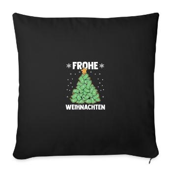 Merry Christmas Money Investor Christmas Tree - Sofa pillowcase 17,3'' x 17,3'' (45 x 45 cm) - black - Front