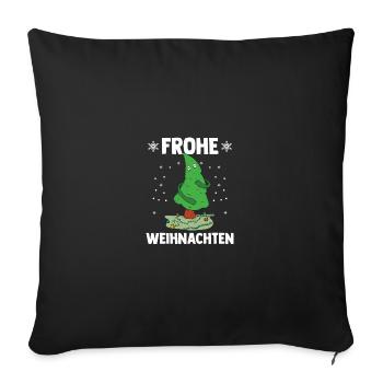 Merry Christmas Tree - Sofa pillowcase 17,3'' x 17,3'' (45 x 45 cm) - black - Front