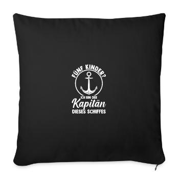Dad of 5 children - Sofa pillowcase 17,3'' x 17,3'' (45 x 45 cm) - black - Front