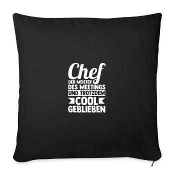 Team Leader Group Leader Team Leader Head of Department - Sofa pillowcase 17,3'' x 17,3'' (45 x 45 cm) - black - Front
