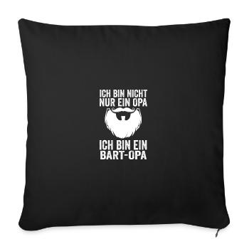 Papi avec une barbe - Housse de coussin décorative 45 x 45 cm - noir - Devant