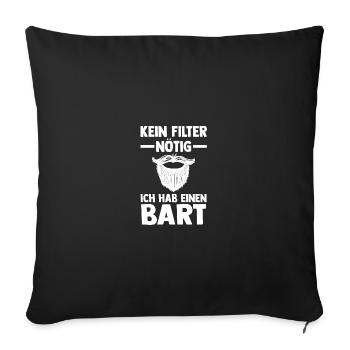 Bearded Bearded Beard - Sofa pillowcase 17,3'' x 17,3'' (45 x 45 cm) - black - Front