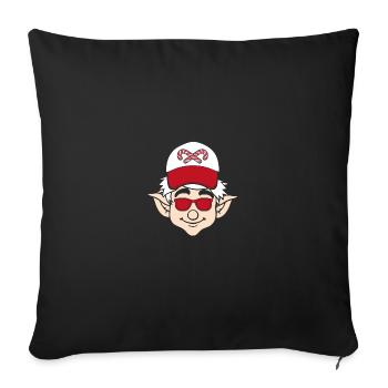 Santa Claus Christmas Elf Christmas Elf - Sofa pillowcase 17,3'' x 17,3'' (45 x 45 cm) - black - Front