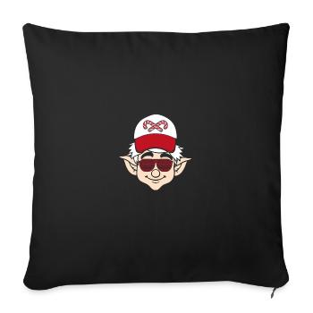 Santa Claus Christmas Elf Christmas Elf - Sofa pillowcase 17,3'' x 17,3'' (45 x 45 cm) - black - Front