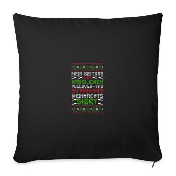 Santa Claus Christmas Ugly Christmas - Sofa pillowcase 17,3'' x 17,3'' (45 x 45 cm) - black - Front