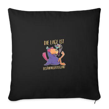 The situation is drunkenness - Sofa pillowcase 17,3'' x 17,3'' (45 x 45 cm) - black - Front
