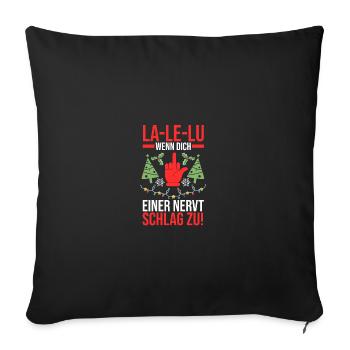 Santa Claus Middle Finger Christmas - Sofa pillowcase 17,3'' x 17,3'' (45 x 45 cm) - black - Front