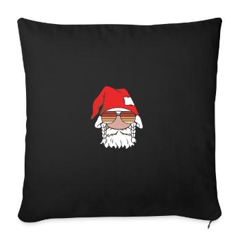 Christmas Christmas Gnome Christmas Gnome - Sofa pillowcase 17,3'' x 17,3'' (45 x 45 cm) - black - Front