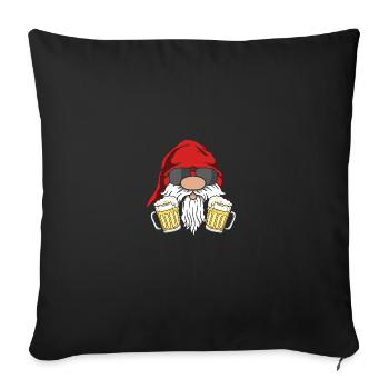 Christmas Christmas Gnome Christmas Gnome - Sofa pillowcase 17,3'' x 17,3'' (45 x 45 cm) - black - Front