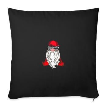 Christmas Christmas Gnome Christmas Gnome - Sofa pillowcase 17,3'' x 17,3'' (45 x 45 cm) - black - Front